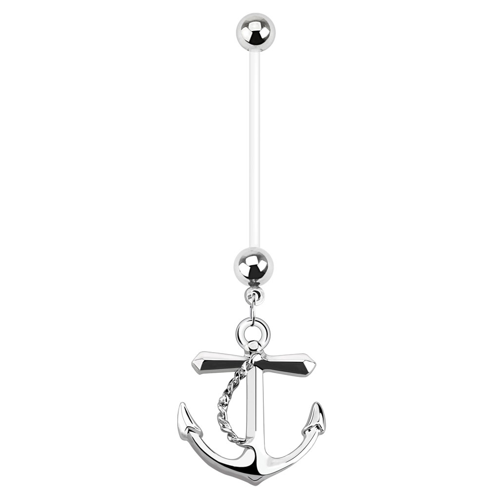 Piercing para el ombligo con ancla para embarazadas