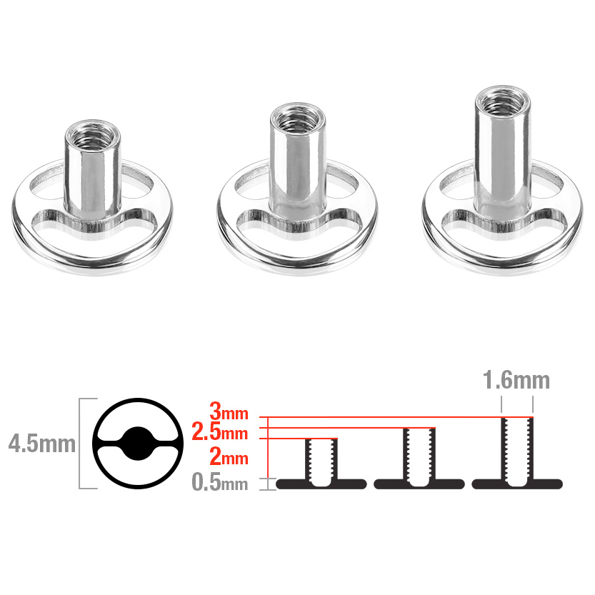Base microdermal redonda de titanio